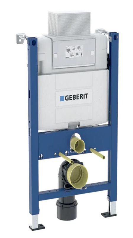 Asma klozet için Geberit Duofix elemanı, 82 cm, Alpha 12 cm gömme rezervuar ile, 63 litre